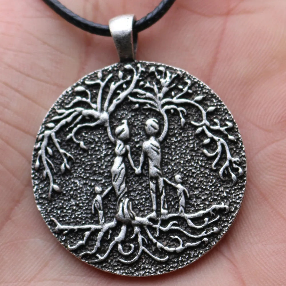 Tree Of Life Necklace Family Tree Slavic Rod Symbol Pendant Viking Amulets Talismans Celt World Tree Pegan Wicca Jewelry