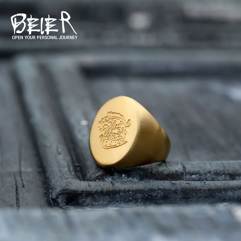 Beier 316L stainless steel fashion Monster men and women rings Punk high quality jewelry LLBR8-743R