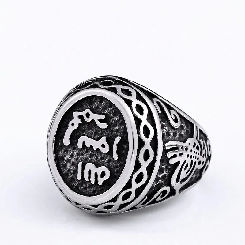 Beier 316L stainless steel Viking Bodyguard Symbol Men's Ring Nordic Viking Totem High Quality Jewelry LLSMR007R