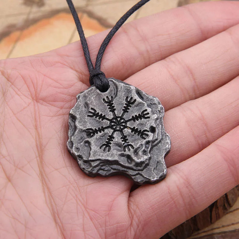 dropshipping Viking "Aegishjalmr" or "Helm of Awe" Protection Rune Pendant Norse/Odin/North/Scandinavian/Medieval/Magic necklace