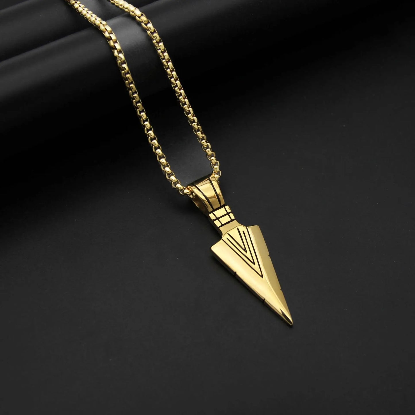 New Exquisite Fashionable Retro Spearhead Arrow Pendant Necklace For Personalized Men'S And Women'S Jewelry Accessories Gifts
