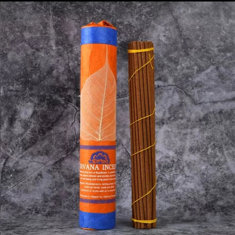 37 Root/ Barrel Nepal Bodhi Leaf Natural Tibetan Incense Handmade Thread Incense Home Office Aromatherapy Yoga Meditation