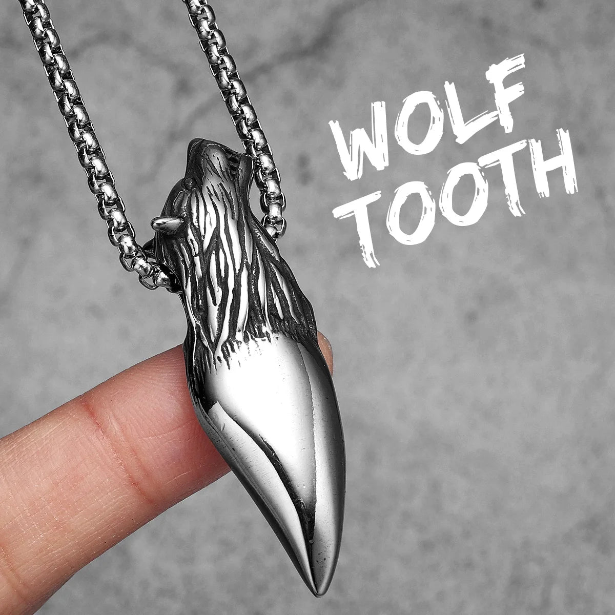 Simple Wolf Tooth Men Necklaces With Pendant Stainless Steel Jewelry For Male Women Punk Hip Hop Accessories Gifts Wholesale