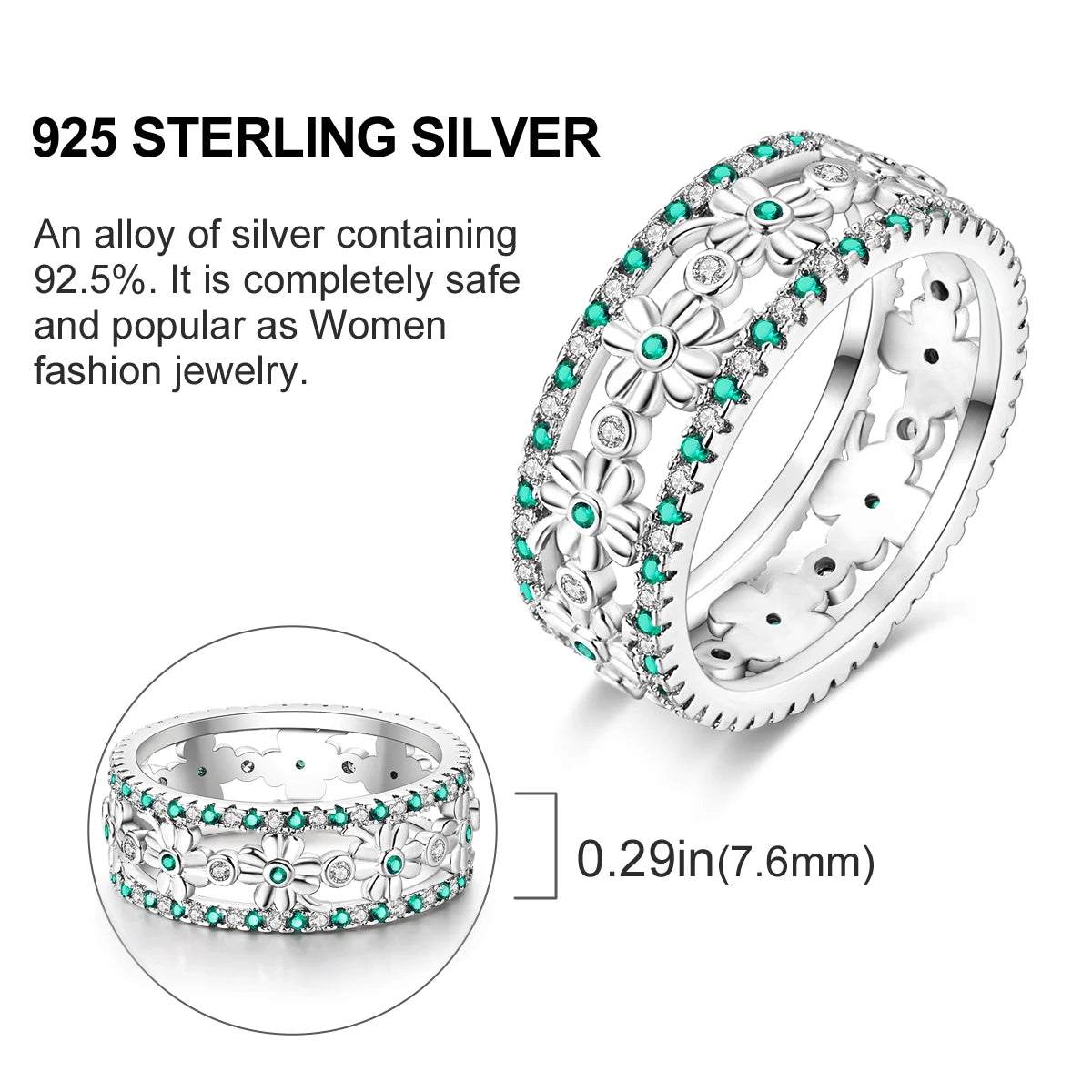 925 Sterling Silver Infinite Love Ring Original Luxury Design Zircon Finger Rings For Women High Quality Wedding Jewelry Gift