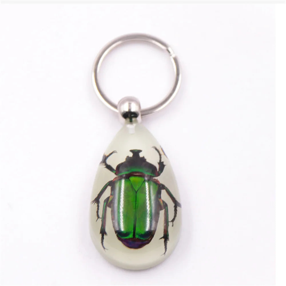 Car luminous amber insect keychain pendant for Citroen 2002 2004 2006 Daewoo c3 c4 2009