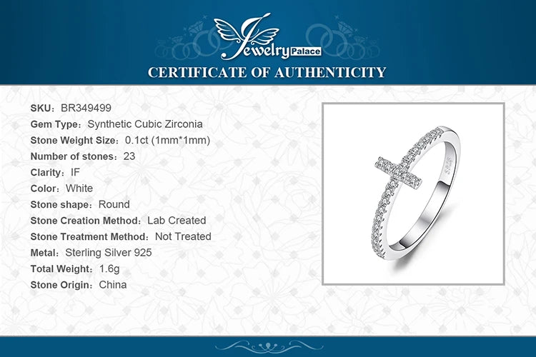 JewelryPalace 5A CZ Moon Star Adjustable 925 Sterling Silver Wedding Engagement Ring for Woman Fashion Love Gift Fine Jewelry