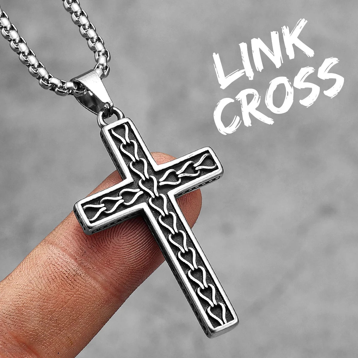 Muticolor Religon Cross Stainless Steel Men Women Necklaces Pendants Chain Amulet Punk Trendy Jewelry Creativity Gift Wholesale