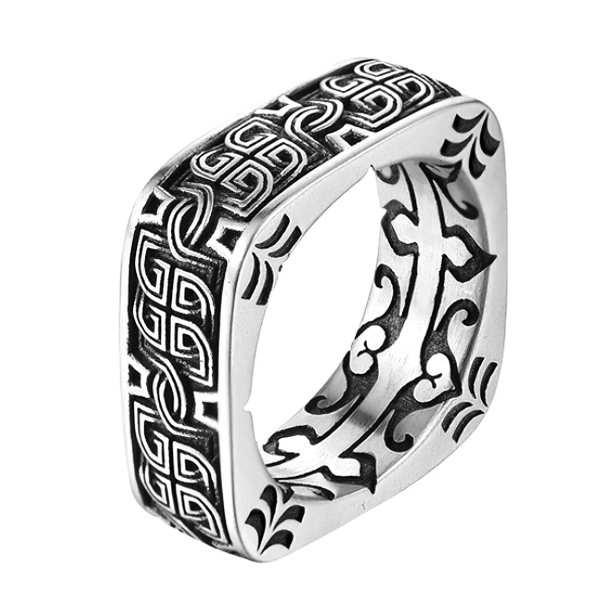 Ancient Classical Patterns Men Rings Stainless Steel Women Fashion Jewelry Punk Trendy New In Accessories Gift