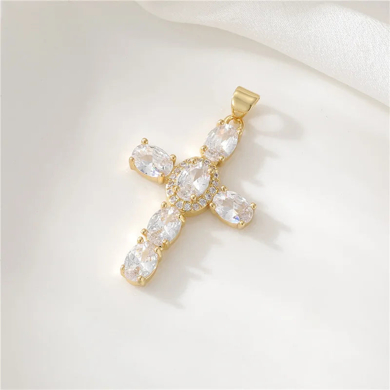 BenS Bohemian Cross Charms for Jewelry Making Supplies Pave Zircon Cross pendant DIY handmade Jewelry materials wholesale P13