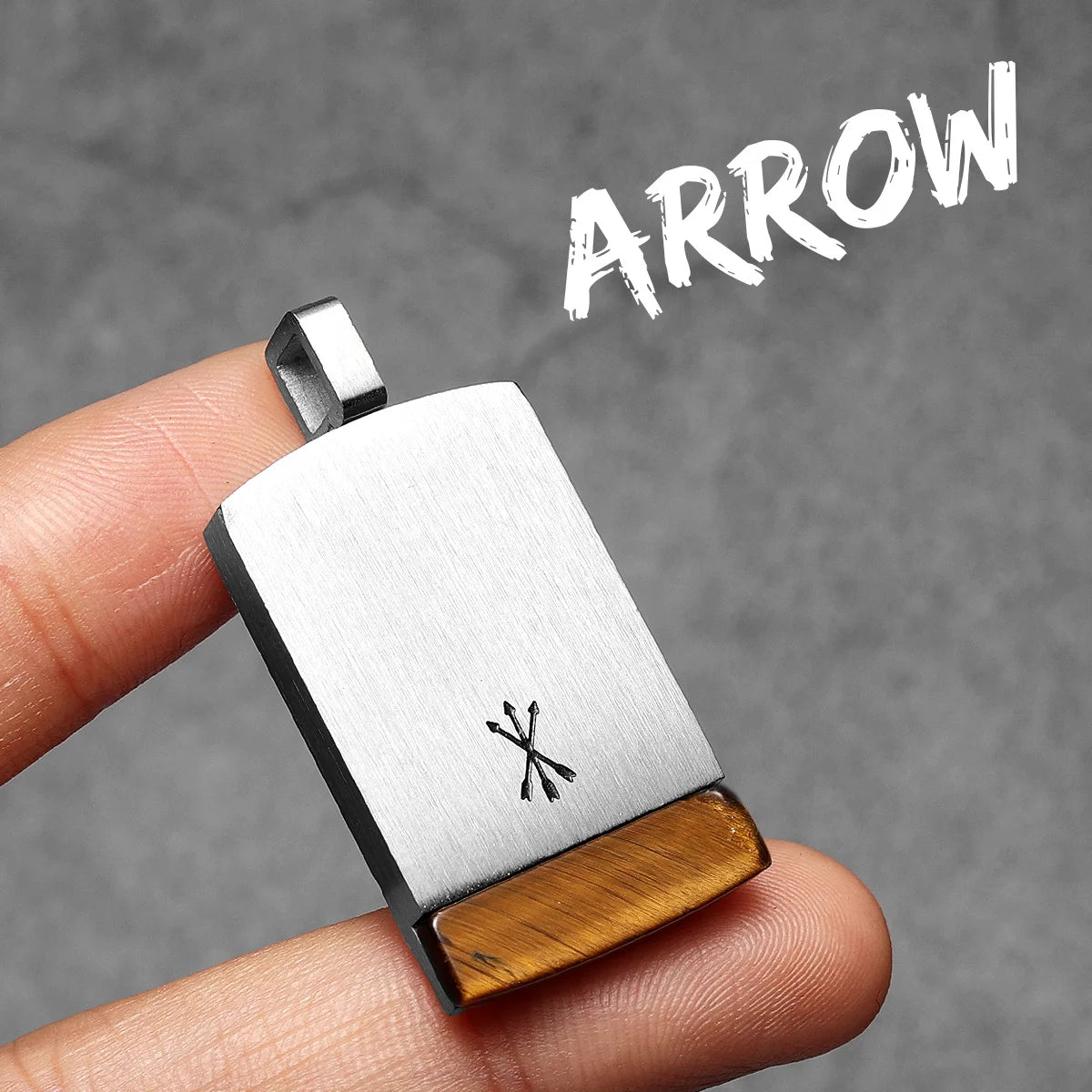 Simple Arrow Gemstone Tag Stainless Steel Men Necklaces Pendant Chain Punk For Women Fashion Jewelry Gifts Wholesale Dropshiping