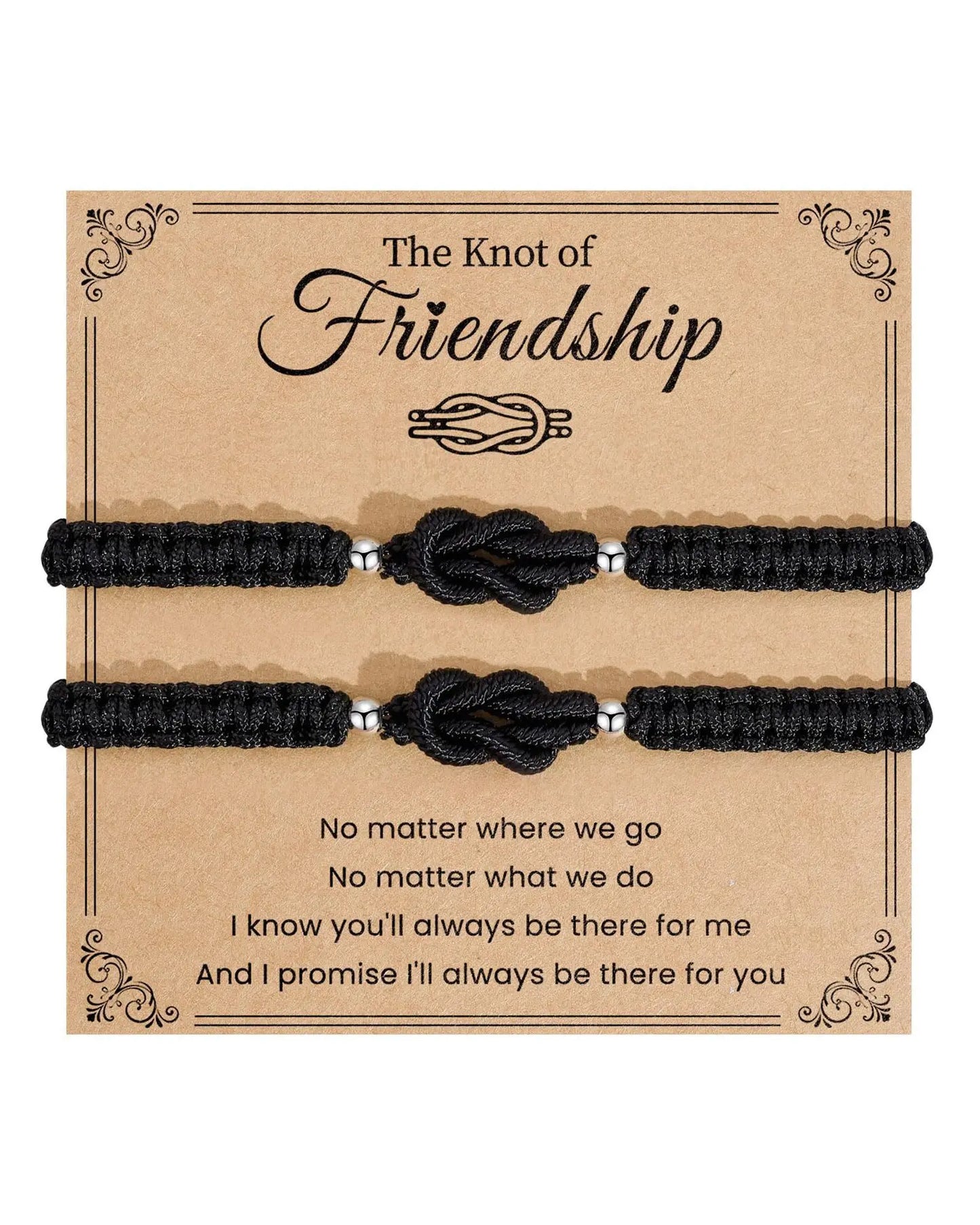 Pinky Promise Knot Couples Bracelets Anniversary Christmas Valentines I Love You Gifts for Boyfriend Girlfriend Women Men