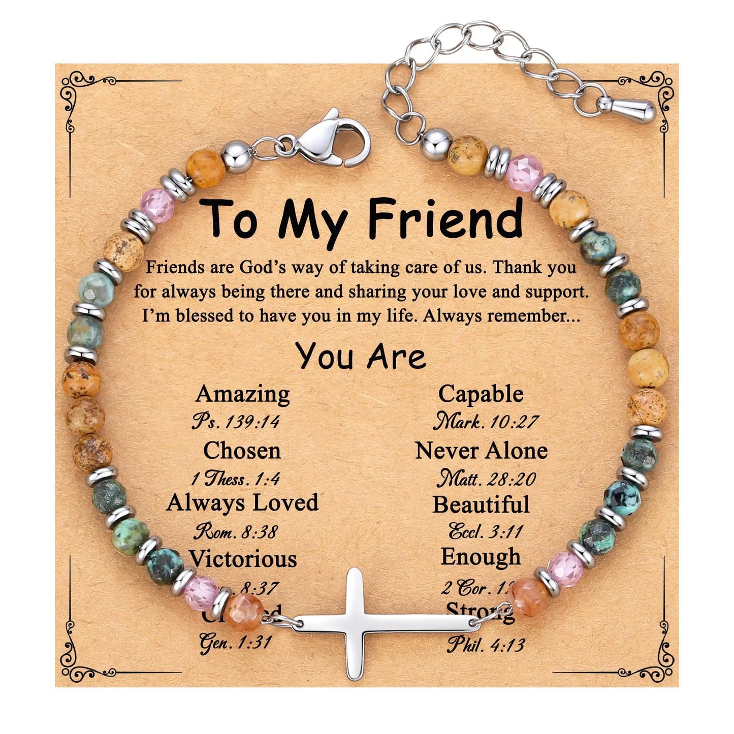 Cross Bracelet for Women, Steel Birthday Christian Confirmation Baptism Easter Unique Gift for Girls Friends Daughter Mom Sister