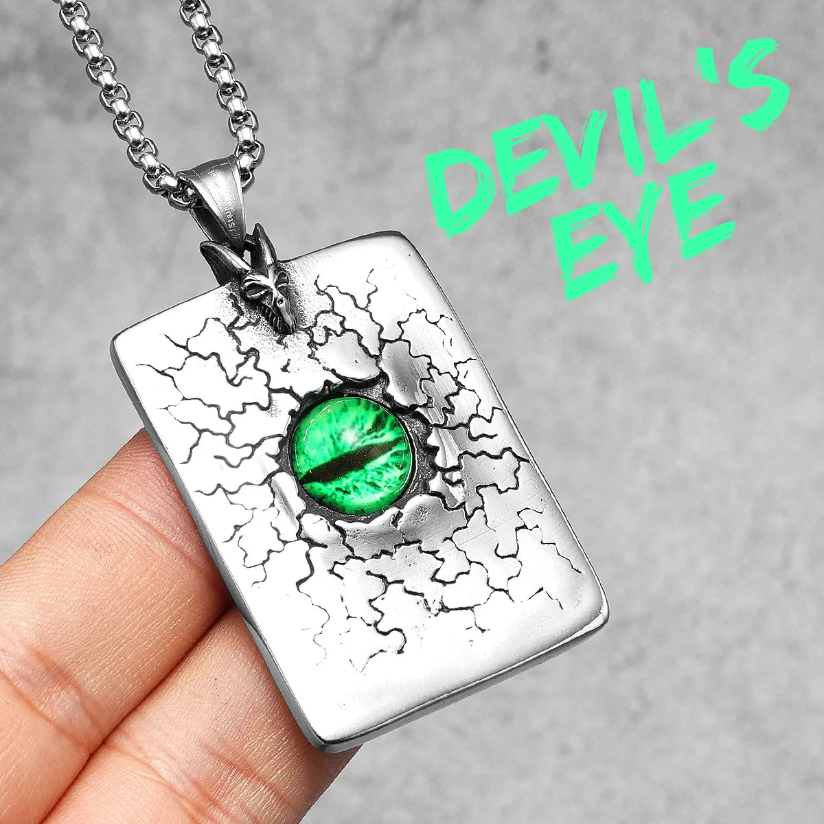 Demon Eye Men Necklaces 316L Stainless Steel Pendants Red Blue Gem Chain Punk for Boyfriend Male Jewelry Best Gift Dropshipping