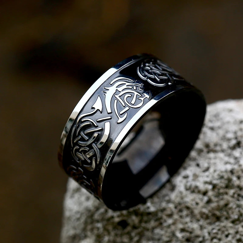 Anillo vikingo Beier 2022 de acero inoxidable 316L con diseño clásico punk de tótem animal, joyería de alta calidad LLBR8-712R