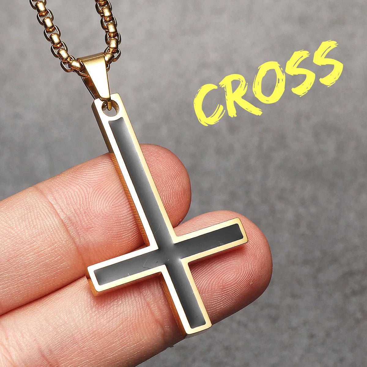 Saint Peter's Cross Simple Amulet Stainless Steel Men Necklaces Pendant Chain Punk Women Fashion Jewelry Gifts Wholesale Dropshiping