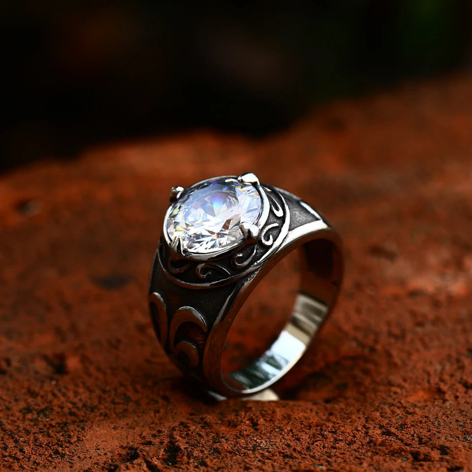 Beier 316L Stainless Steel Viking Men Ring Knot Rune Norse Jewelry Exquisite Ring LLBR8-270R