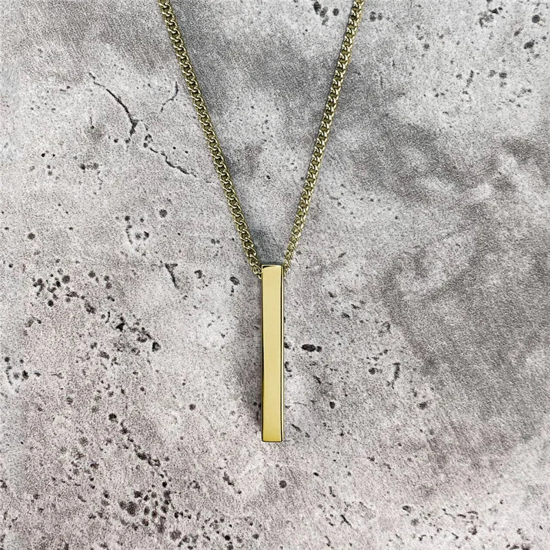 Personality Geometric Square Spiral Pendant Necklace for Mens Hip Hop Rock Chokers Stainless Steel Chain Punk Party Jewelry Gift
