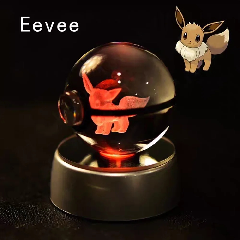 3D Pokemon Crystal Ball LED Night Light