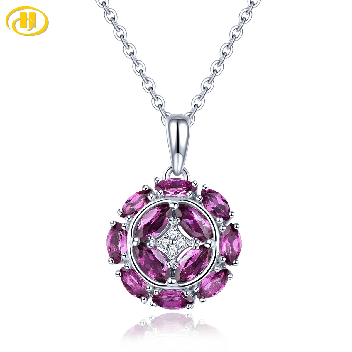 Natural Tanzanite Solid Silver Pendants 1.3 Carats Genuine Gemstone Women's Classic Charming Style Jewelry Gift for Anniversary