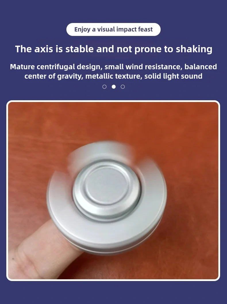 3 in 1 Fidget Spinner - Cliker - Slider Fidget Toys Adults- Magnetic Metal EDC Fidget Toys for ADHD, Relieve Stress