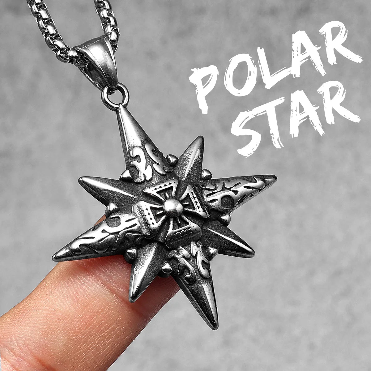 Simple Polar Star Compass Stainless Steel Men Necklaces Pendant Chain Punk For Women Fashion Jewelry Gifts Wholesale Dropshiping