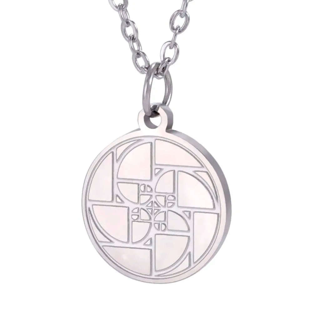Round Coin Compass Pendant Necklace for Men Women Viking Star Butterfly Stainless Steel Choker Jewelry Hip Hop Accessories Gift