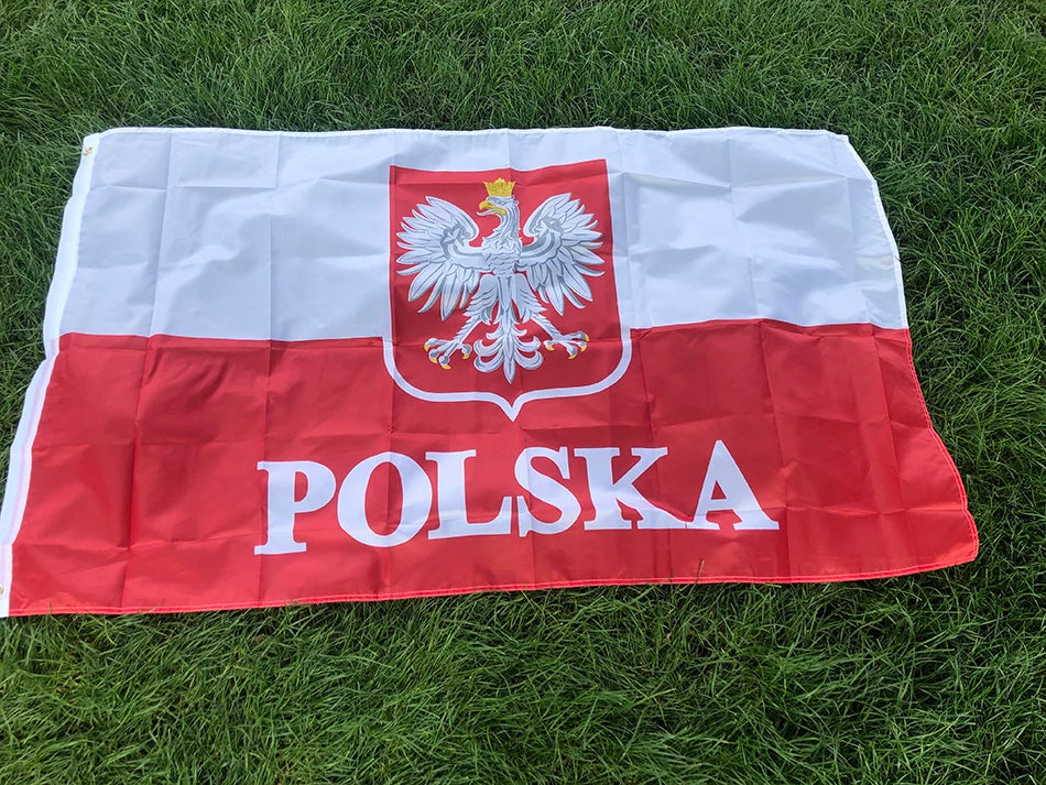 Poland flag 90*150cm hanging polyester Thuringia pl pol poland flag of polish for decoration
