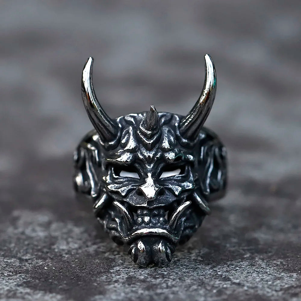 2022 NEW Men's 316L stainless-steel rings Retro Devil Skull Demon gothic punk FASHION Jewelry Gifts