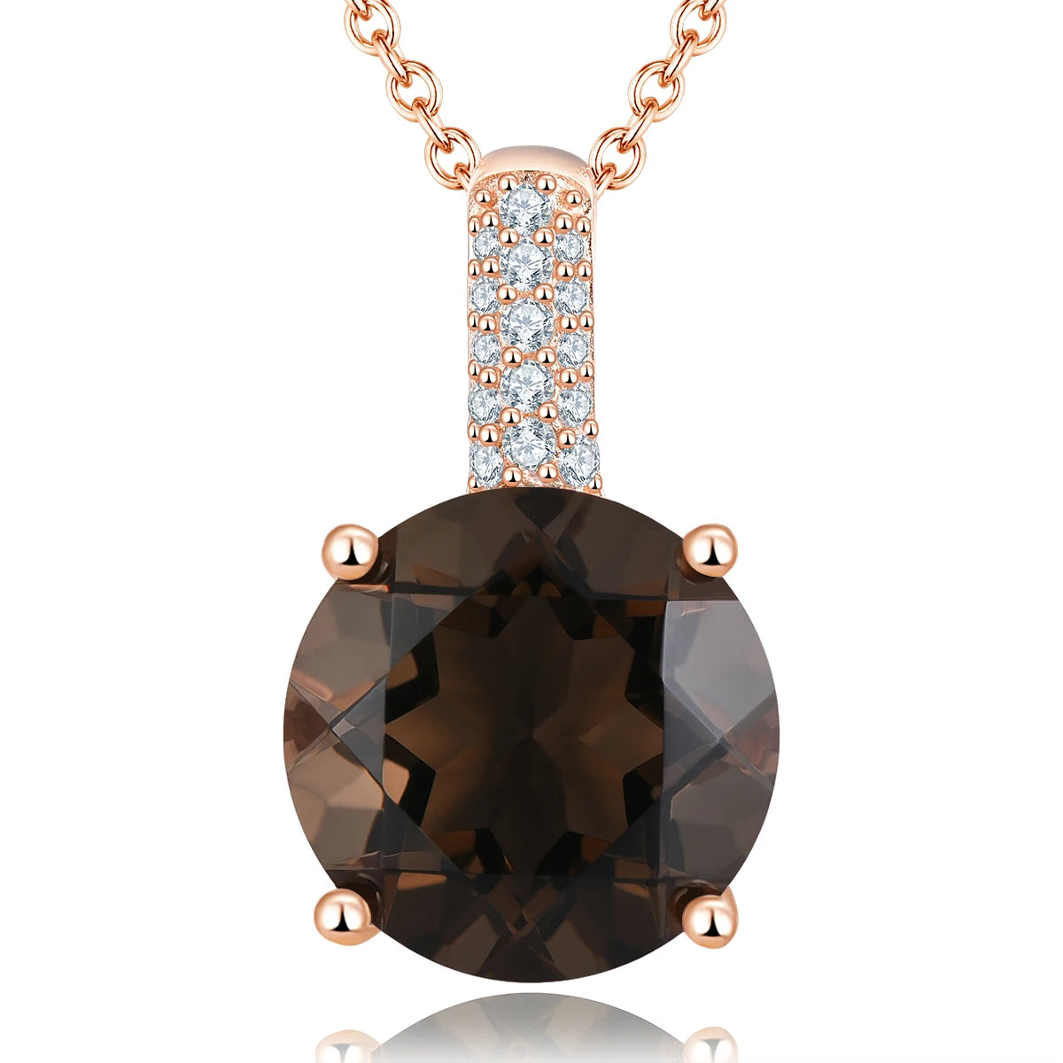 Natural Genuine Pink Amethyst Sterling Silver Rose Gold Plated Pendant 6.5 Carats Firework Cutting Romantic S925 Fine Jewelrys