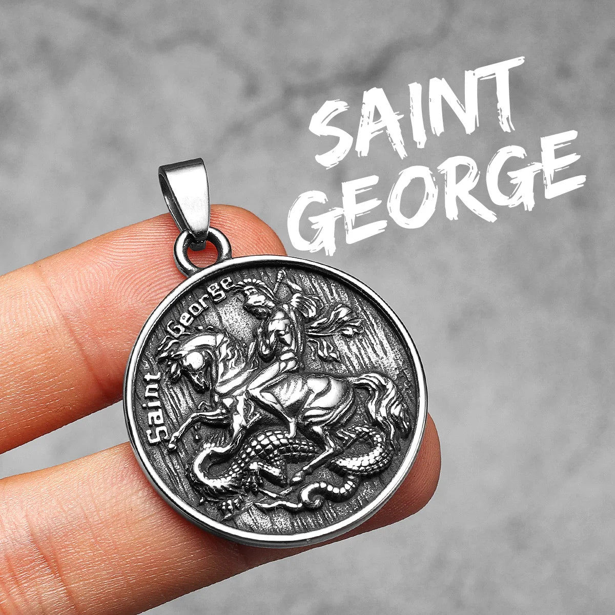 Angel St.Michael Satan Stainless Steel Men Necklaces Pendant Chain Powerful Amulet Vintage For Women Jewelry Gifts Wholesale