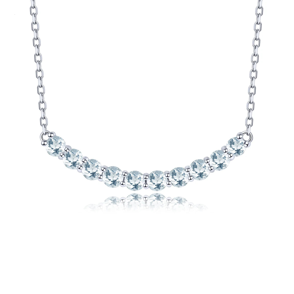 Natural Tanzanite Solid Sterling Silver Necklace Pendant 1.8 Carats Genuine Light Color Women Classic Elegant Style S925 Gifts