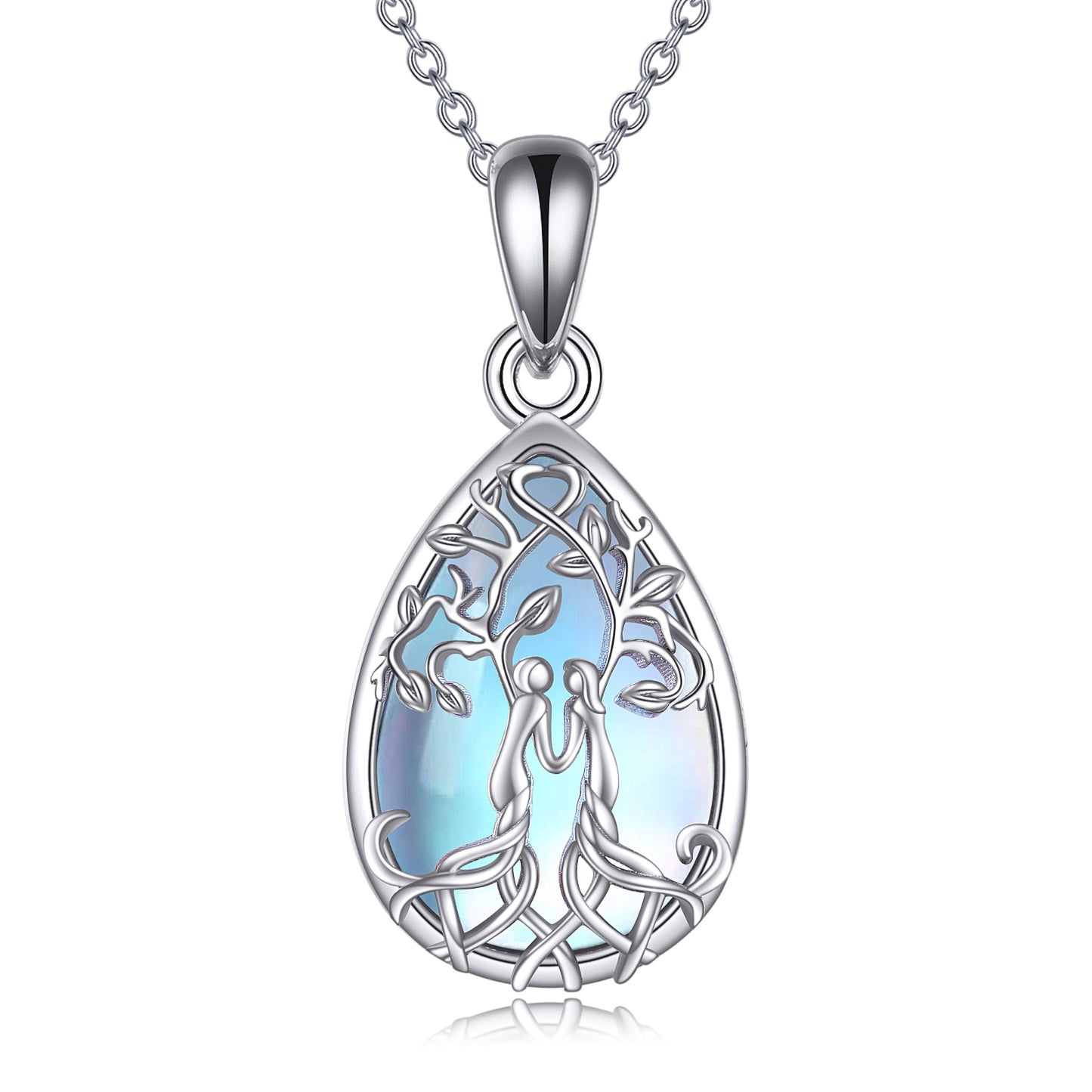 Sterling Silver Tree of Life Sister Necklace Jewelry from Sister Moonstone