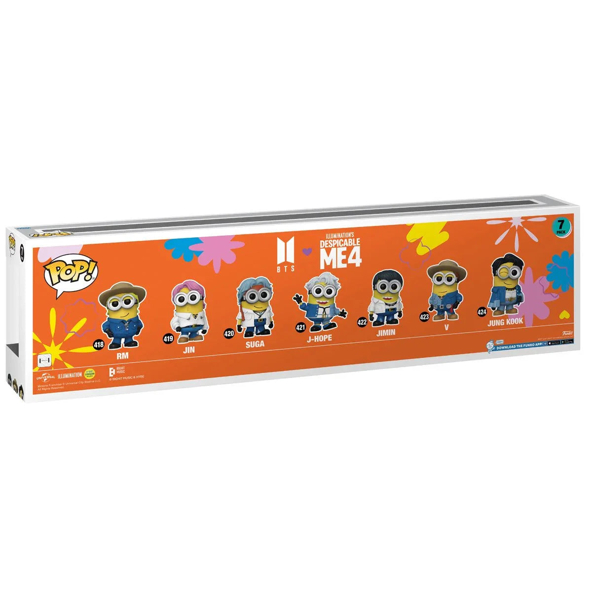 *Not Mint* - Despicable Me 4 Minions x BTS Funko Pop! Vinyl Figure 7-Pack - Entertainment Earth Exclusive