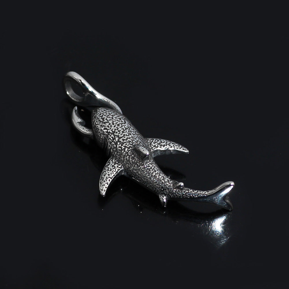 Men's And Women's Fashion Retro Stainless Steel Whale Pendant Necklace