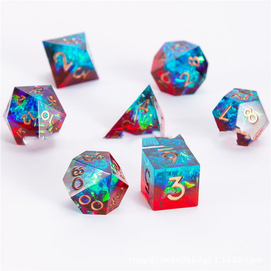 Resin Dice Set Dice Cthulhu Multi Faceted Running Group Sieve