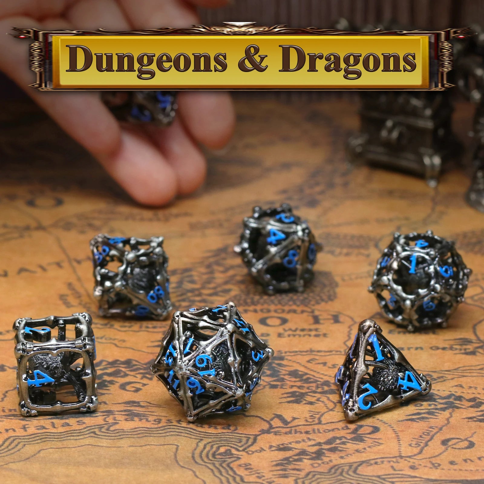 Dragon Eye Hollow Dice, 7PC/Set Polyhedral Dice for Role Playing Game Dungeons and Dragons Dices, RPG Dice