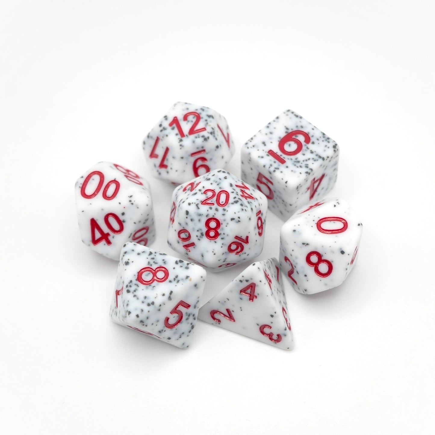 Alabaster Malphite - 7 Piece DnD Dice Set | Acrylic RPG Gaming Dice