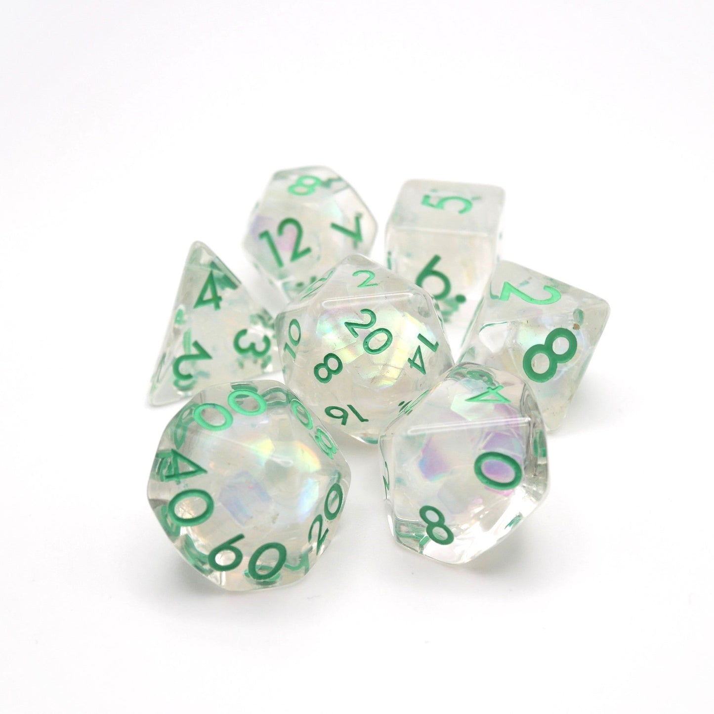 Frosted Meadow - 7 Piece DnD Dice Set | Acrylic RPG Gaming Dice