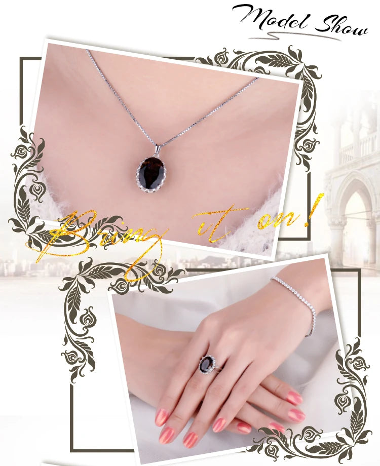 JewelryPalace Large 5.7ct Genuine Oval Smoky Quartz 925 Sterling Silver Big Gemstone Cocktail Statement Rings for Women Jewelry