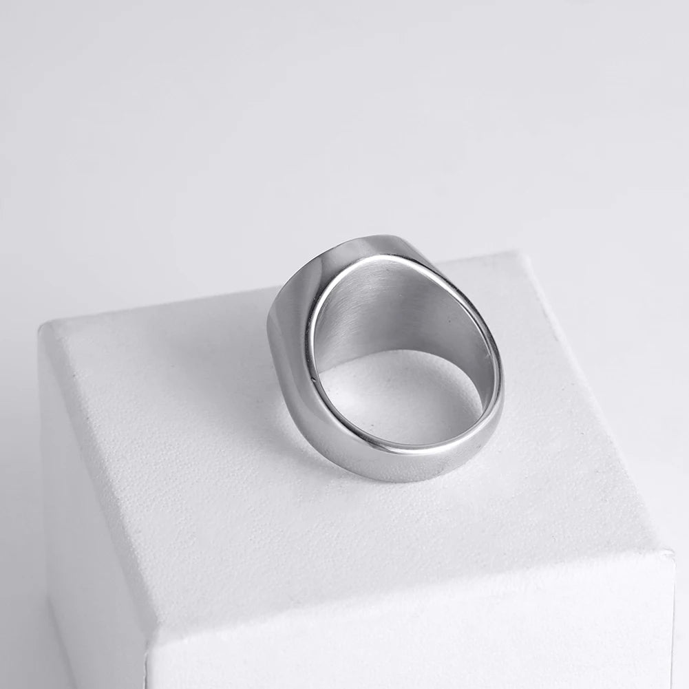 Dawapara Solomon Rings for Men Talisman Key of Solomon Amulet Punk Ring Stainless Steel Jewelry
