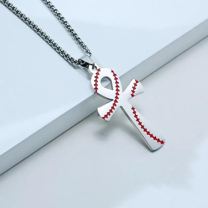 Creative Retro Ancient Egyptian Ankh Cross Pendant Necklace for Men Personalized Animal Totem Necklace Accessories Gift