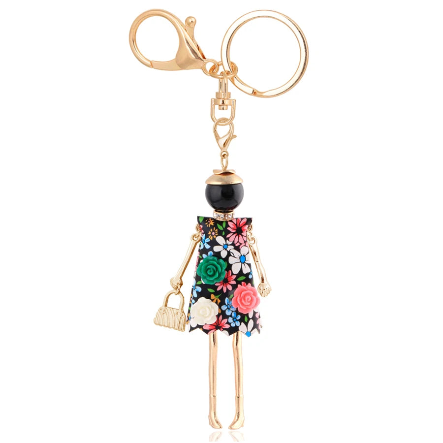 Women Keychain for Lady 2022 New Statement Charm Metal Key Chain Jewelry Cute Gift Female Bag Pendant Trendy Key Ring Wholesale KE 2005