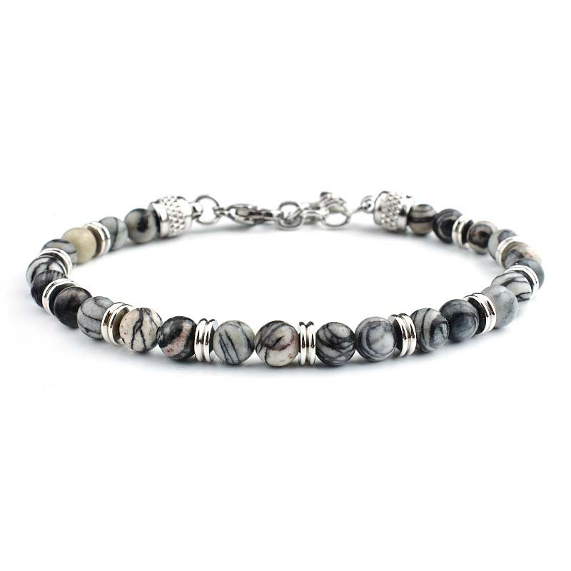 Pulseras Hombre Natural Stone Man Beaded Bracelets Homme lapis lazuli Phoenix Stone Men's Bracelets For Men Fathers Day Gifts