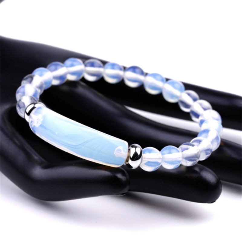 7 A Crystal Stone bracelet Men Gifts Natural Opal Beaded Rectangle Bracelets For Women Fasion Jewellery For Him Her SHB182S110