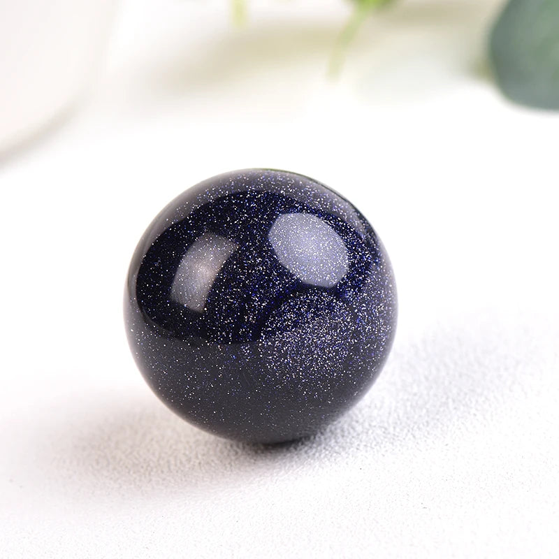 1PC Natural Dream Amethyst Ball Polished Globe Massaging Ball Reiki Healing Stone Home Decoration Exquisite Gifts Souvenirs Gift blue sand