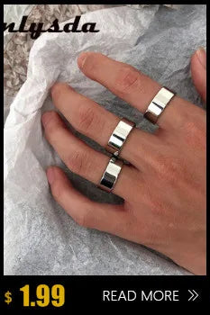 Onlysda Viking Gothic Stainless Steel Geometry Ring Men Wedding Rings Womens Band  Jewelry Gift
