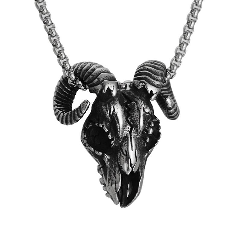 Fashion Simple Compact and Exquisite Animal Crow Raven Eagle Pendant Necklaces for Men Punk Jewelry Gift AL5946-Silver