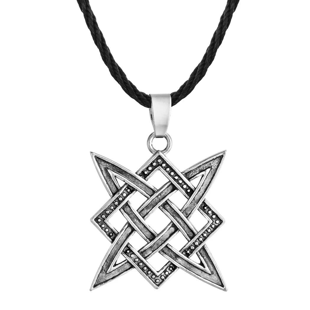 Slavic Kolovrat Wheel Amulet Pagan Pendant Necklace Viking Runes Star Of Russia Pentagram Talisman Vintage Jewelry Necklace