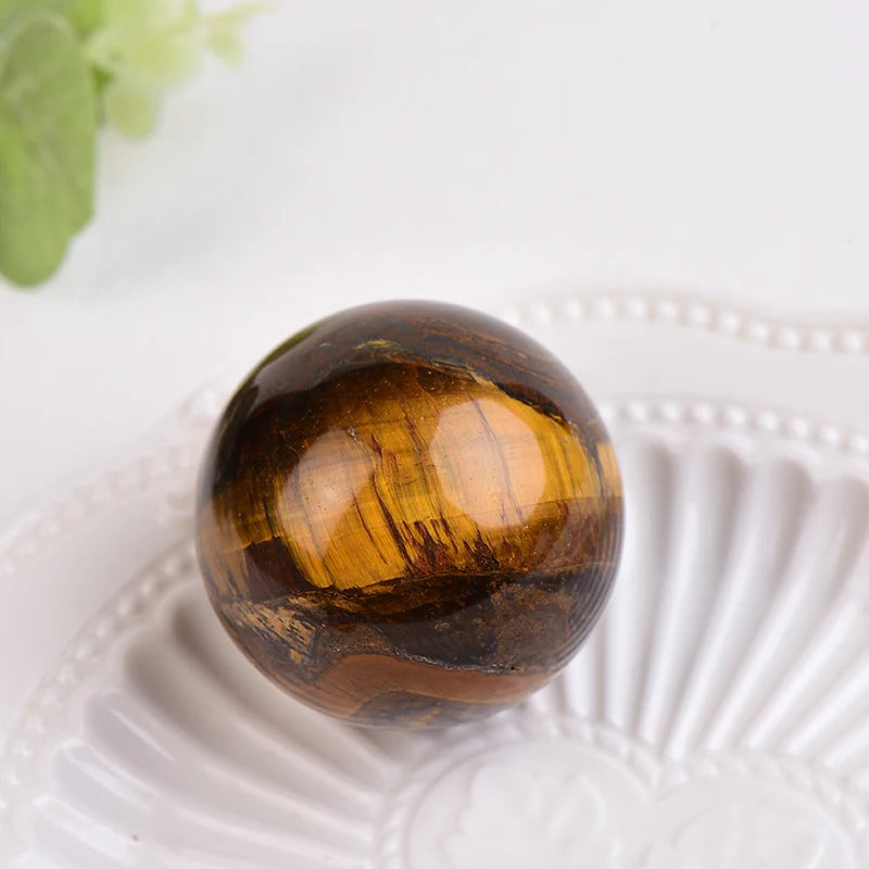 1PC Natural Dream Amethyst Ball Polished Globe Massaging Ball Reiki Healing Stone Home Decoration Exquisite Gifts Souvenirs Gift tigers eye