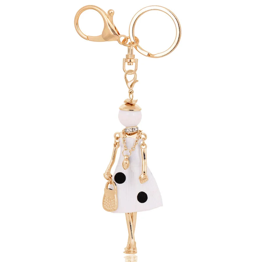 Women Keychain for Lady 2022 New Statement Charm Metal Key Chain Jewelry Cute Gift Female Bag Pendant Trendy Key Ring Wholesale KE 2034